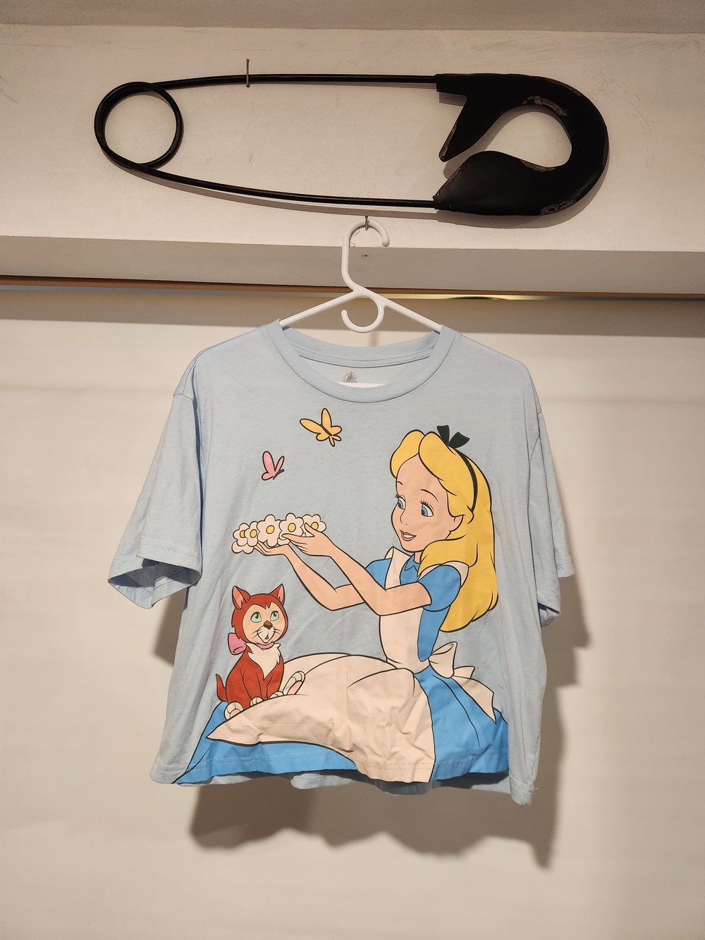 Womens  Light Blue Alice in Wonderland Graphic Tee